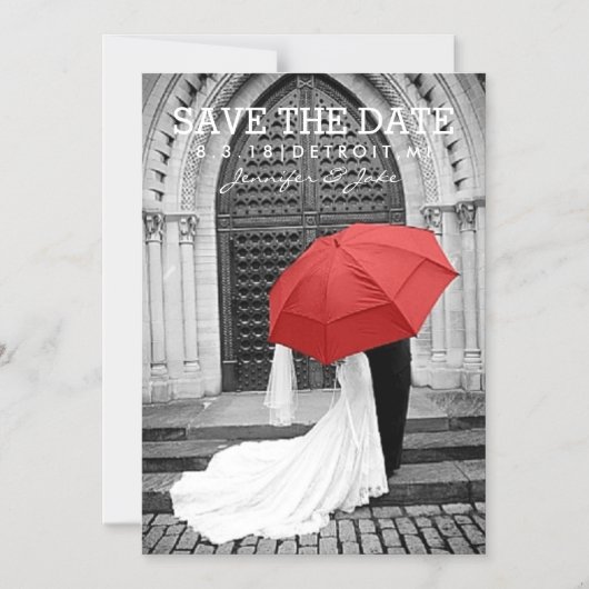 Het datumpaar opslaan magnetische uitnodiging (Voorkant)