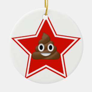 Het dble-Opgeruimde Ornament van Emoji van de ster