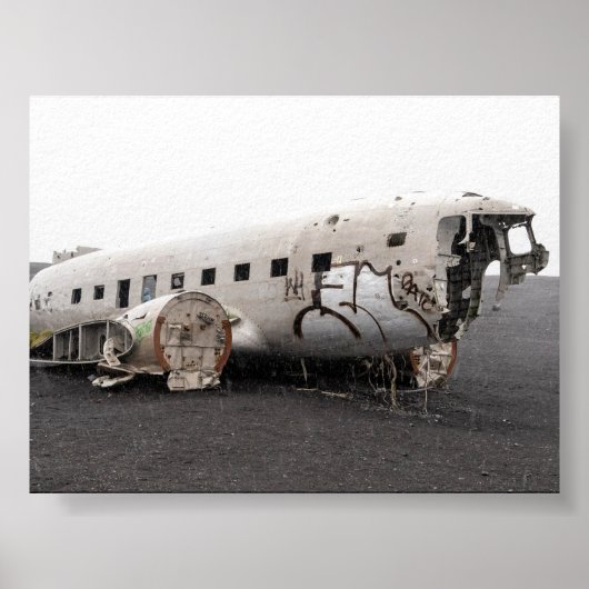 Het DC9-vliegtuigwrak Poster (Voorkant)