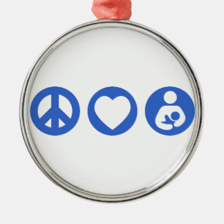 Het De borst geven van de Liefde van de vrede Metalen Ornament
