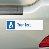 Het de borst geven/van de Verzorging de Jouw tekst Bumpersticker (Op auto)