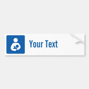Het de borst geven/van de Verzorging de Jouw tekst Bumpersticker