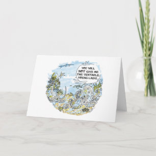 Het de cartoonwenskaart van de Tentakel Kaart