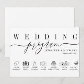 Het de ceremonieschema van de Chronologie van het  Programmakaart (Voorkant / Achterkant)