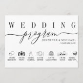 Het de ceremonieschema van de Chronologie van het Programmakaart (Voorkant)