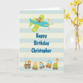 Het de dierlijke Trein en Vliegtuig van het Kaart (Gele Bloem)