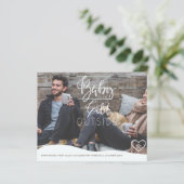 Het de fakanekaart van de paar foto van de begroti (Staand voorkant)