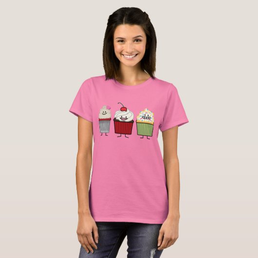 Het de familiesuikerglazuur van Cupcake bestrooit T-shirt (Voorkant volledig)