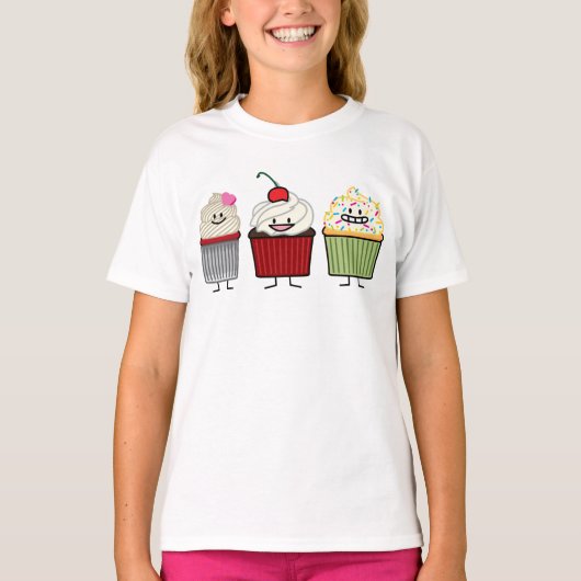 Het de familiesuikerglazuur van Cupcake bestrooit T-shirt (Voorkant)
