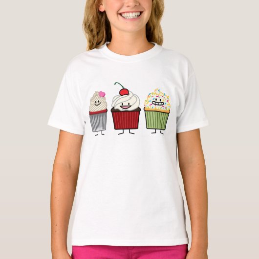 Het de familiesuikerglazuur van Cupcake bestrooit T-shirt (Voorkant)