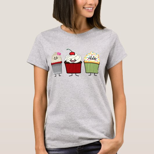 Het de familiesuikerglazuur van Cupcake bestrooit T-shirt (Voorkant)