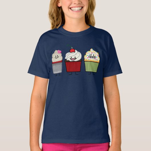 Het de familiesuikerglazuur van Cupcake bestrooit T-shirt (Voorkant)