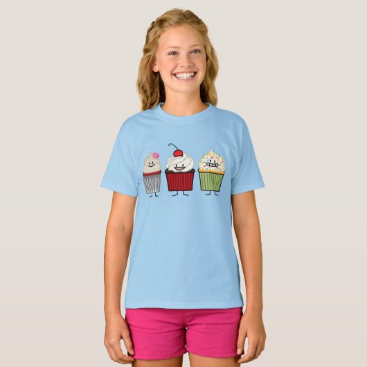 Het de familiesuikerglazuur van Cupcake bestrooit T-shirt (Voorkant volledig)