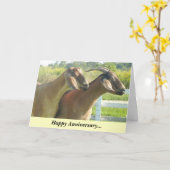 Het de gelukkige Geit/Kind van het Jubileum Kaart (Gele Bloem)