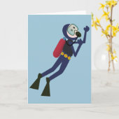 HET DE GRAPPIGE DUIKER VAN HET VRIJ DUIKEN, TANK KAART (Gele Bloem)