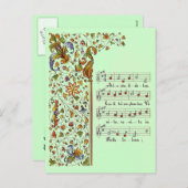 Het de groetBriefkaart adeste fideles oh van Feestdagenkaart (Voorkant / Achterkant)