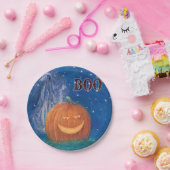 Het de Grote Pompoen & Spook van Halloween van Papieren Bordje (Feest)