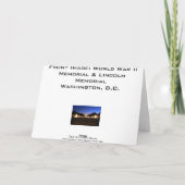 Het de HerdenkingsNota/Wenskaart van Lincoln Kaart (Achterkant)