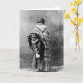 Het de Inheemse Amerikaanse Moeder en Kind van Kaart (Gele Bloem)