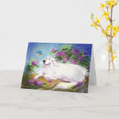 Het de mooie Pyreneeën/Wenskaart van de Verjaardag Kaart (Gele Bloem)