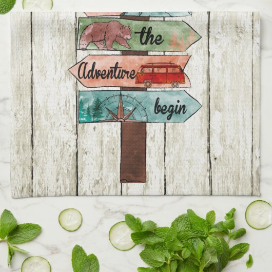 Het de richtingteken van de Waterverf van het cita Theedoek (Gevouwen)