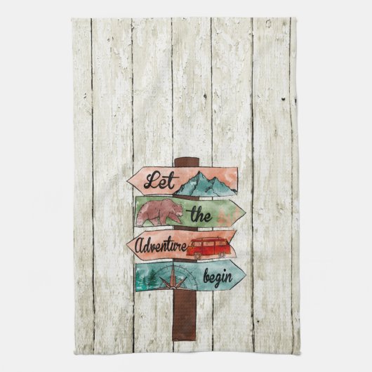 Het de richtingteken van de Waterverf van het cita Theedoek (Verticaal)