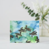 het de schildpadden het reptiel dierlijke wild van briefkaart (Staand voorkant)