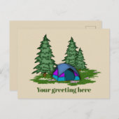 Het de tententenkampen voegt groet briefkaart toe (Voorkant / Achterkant)