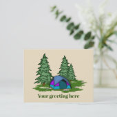 Het de tententenkampen voegt groet briefkaart toe (Staand voorkant)