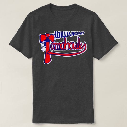 Het debuterende Williamsport Tomahawks honkbalteam T-shirt (Design voorkant)