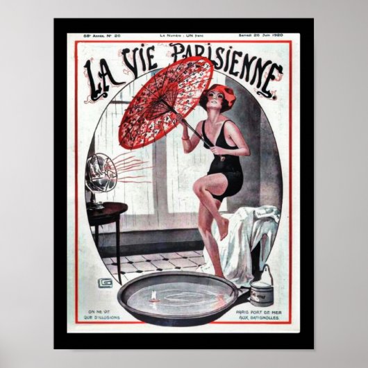 Het Deco Poster van La Vie Parisienne uit 1920 (Voorkant)
