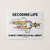 Het decoderen van het leven is waar genetica allem legpuzzel (Horizontaal)