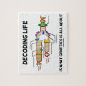 Het decoderen van het leven is waar genetica allem legpuzzel (Verticaal)