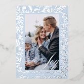 Het Decoratieve Floral van het Manuscript van Joy Folie Feestdagenkaart (Voorkant)