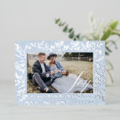 Het Decoratieve Floral van het Manuscript van Joy  Folie Feestdagenkaart (Staand Voorkant)