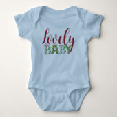 Het decoratieve script van Baby Boy personaliseren Romper (Voorkant)