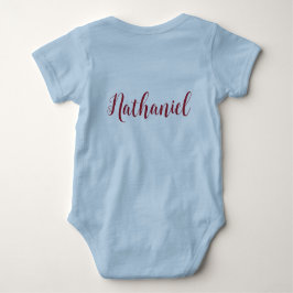 Het decoratieve script van Baby Boy personaliseren Romper
