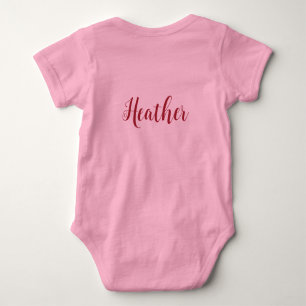 Het decoratieve script voor baby Girl personaliser Romper