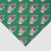 Het decorteren van een ontbijtkoek voor Kerstmis Tissuepapier (Detail)