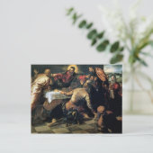 Het deeg bij Emmaus (olie op doek) Briefkaart (Staand voorkant)
