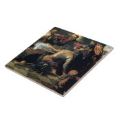 Het deeg bij Emmaus (olie op doek) Tegeltje (Zijkant)