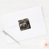 Het deeg bij Emmaus (olie op doek) Vierkante Sticker (Envelop)
