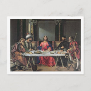 Het deeg in Emmaus (olie op het paneel) Briefkaart