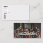 Het deeg in Emmaus (olie op het paneel) Visitekaartje (Voorkant / Achterkant)