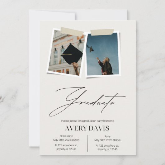 Het Deel van het afstuderen nodigt uit - Modern Ma Kaart (Voorkant)