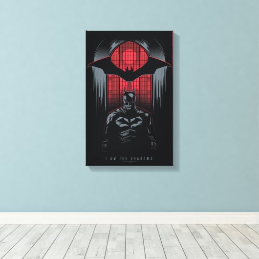 Het deelvenster Batman-venster Canvas Afdruk (Insitu (Houten vloer))