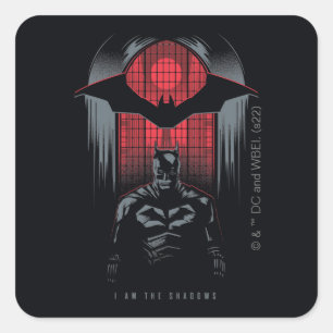 Het deelvenster Batman-venster Vierkante Sticker