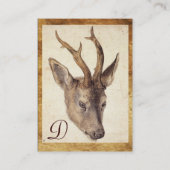 HET DEER HEAD Brown Parchment Monogram Visitekaartje (Achterkant)