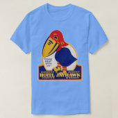 Het defecte Hotel Jayhawk Topeka Kansas Bagagelabe T-shirt (Design voorkant)