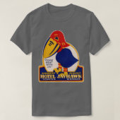 Het defecte Hotel Jayhawk Topeka Kansas Bagagelabe T-shirt (Design voorkant)